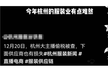 爆料！帶貨一姐薇婭涼了，紡服市場連鎖反應(yīng)，中小企業(yè)處境或?qū)⒏永щy